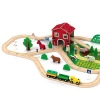 77Pcs Wooden Train & Farm Set For Kids, Toddler 3 to 5 Year-77 Pieces- Kids Friendly Construction Toys Set, Farm Railway Set