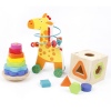 URBN-TOYS 3 in 1 Educational Giraffe Gift Set- Decorative Giraffe Gift Set-Zoo Animal Decorations, Giraffe Birthday Gift Set