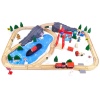 URBN-TOYS Luxury 80Pcs Wooden Cargo Train & Port Set [839461][AC7521]