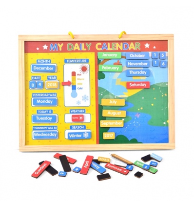 Educational Wooden Wall Calendar [814154][AC6649]