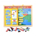 Educational Wooden Wall Calendar [814154][AC6649]