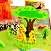 Large Zoo Playset & Wooden Base Table [814208][AC6689]