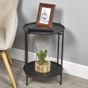 50cm Black Metal Side Table [803754] [568798]