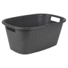 Plastic Rattan Laundry Baskets 60X40X25cm [650900]