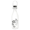 ZAK! 1L Black & White Lily Glass Bottle with Ceramic Clip Lid - Pack of 2