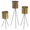 Golden Metal Flower Pots