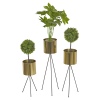 Golden Metal Flower Pots