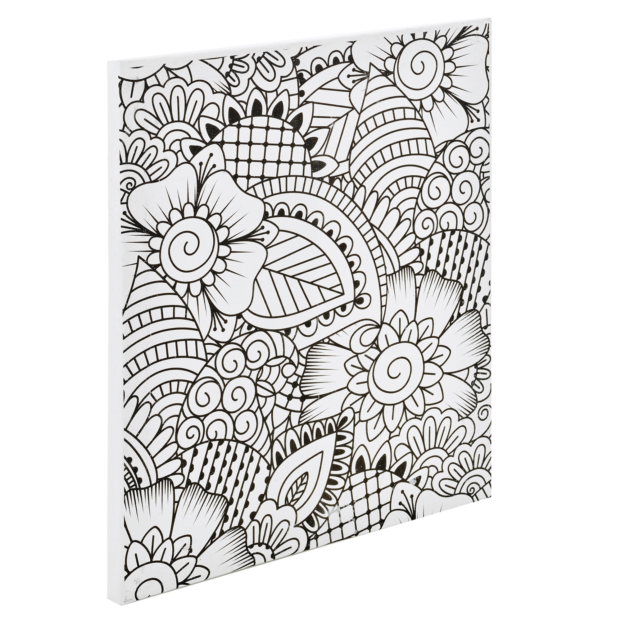 3 A4 Colour In Canvas Kids Adult Artist Painting Colouring Set Art