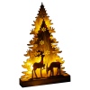 3D Wooden Christmas Tree & Reindeer Scene with 16 LED Lights [779790]