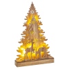 3D Wooden Christmas Tree & Reindeer Scene with 16 LED Lights [779790]