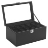 Black Faux Leather 20 Watches Storage Box