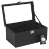 Black Faux Leather 20 Watches Storage Box