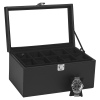 Black Faux Leather 20 Watches Storage Box