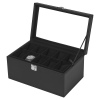 Black Faux Leather 20 Watches Storage Box