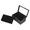 Black Faux Leather 20 Watches Storage Box