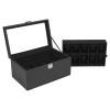 Black Faux Leather 20 Watches Storage Box