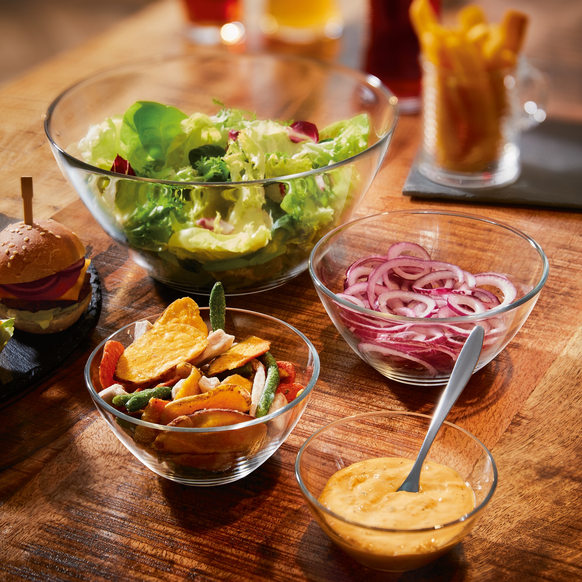 Home, Furniture & DIY 1 Or 2 Luminarc Empilable Tempered Clear Glass Mixing Bowls Food Microwave