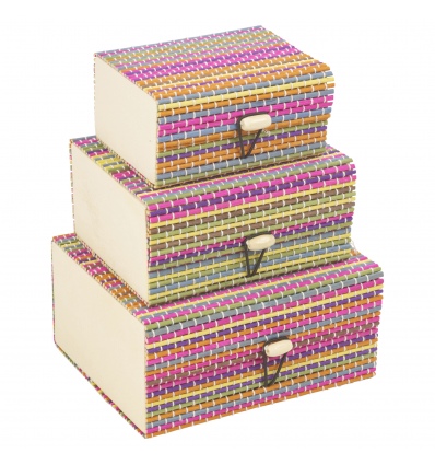 3 PCS Colour Bamboo Box Set [838300030]