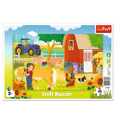 Puzzles - "15 Frame" - On a farm [31356]