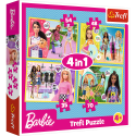 Puzzles - "4in1" - Barbie's world / Mattel, Barbie [34333]