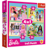 Puzzles - "4in1" - Barbie's world / Mattel, Barbie [34333]