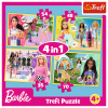 Puzzles - "4in1" - Barbie's world / Mattel, Barbie [34333]