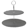 2 Tier Slate Cake Stand [022192]