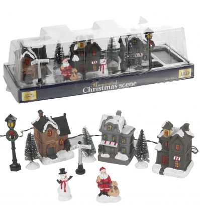 Christmas Village Scene 10 Pcs [543906]