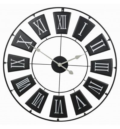 Black 70cm Metal Wall Clock [301025]