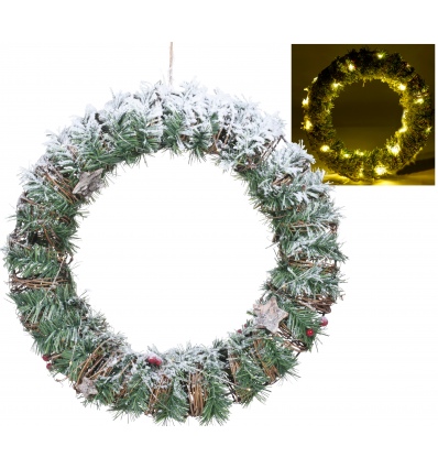 40cm Christmas Wreaths with LED Lights [134166]