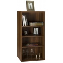 Four Shelf Bookcase Wall Mountable Unit - Walnut [8065/29]