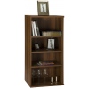 Four Shelf Bookcase Wall Mountable Unit - Walnut [8065/29]