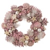 Wreath Pinecones Pink 34cm [138430]