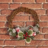 30cm Nordic Designed Rattan Christmas Wreath [416537]
