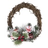 30cm Nordic Designed Rattan Christmas Wreath [416537]