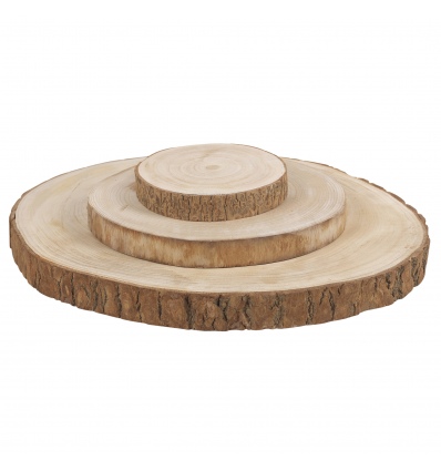 Wooden Slices with Bark