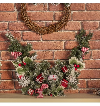 Nordic Decorated Long Christmas Wreath
