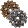 Glitter Pinecone Wreath 26cm