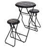 3pc Metal Bar Table With Stools Set [403361]