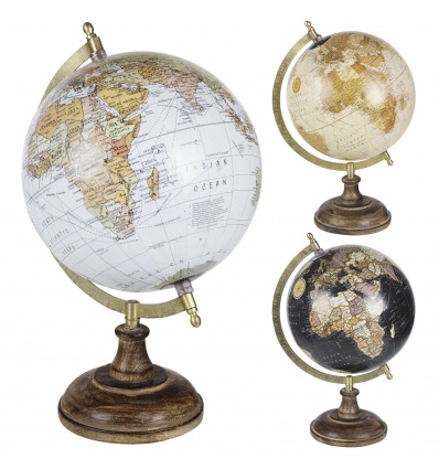 8 Inch Globes on Wooden Base [552366]