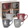 4 Pc Stoneware Mug Set [127922]