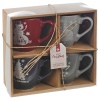 4 Pc Stoneware Mug Set [127922]