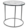 2 Nesting Side Tables with World Map 40cm Black [537295]