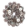 Christmas Wreath With Pinecones, Leaves And Berries