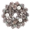 Christmas Wreath With Pinecones, Leaves And Berries