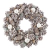 Christmas Wreath With Pinecones, Leaves And Berries