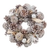 Christmas Wreath With Pinecones, Leaves And Berries