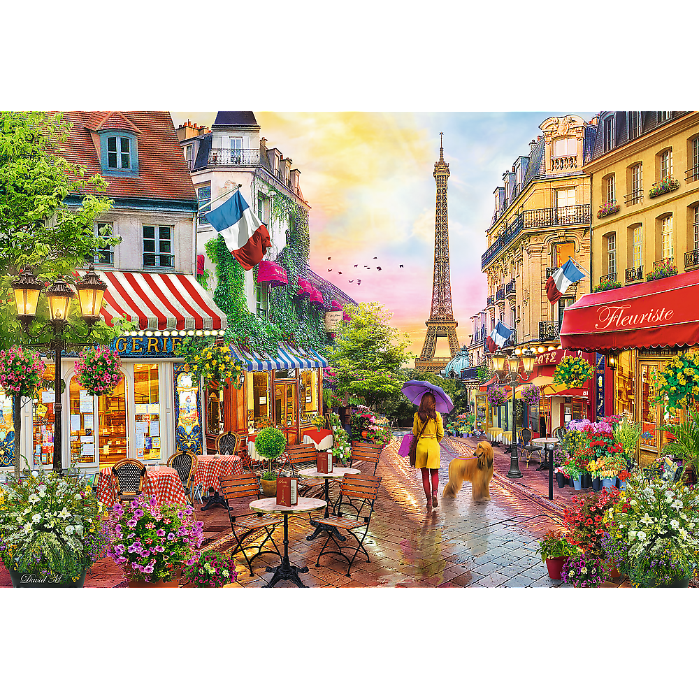 Trefl 1500 Piece Adult Large Jigsaw Puzzle Street Cafe Paris Eiffel
