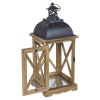 41cm Brown Wooden Lantern [712322]