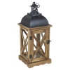 41cm Brown Wooden Lantern [712322]
